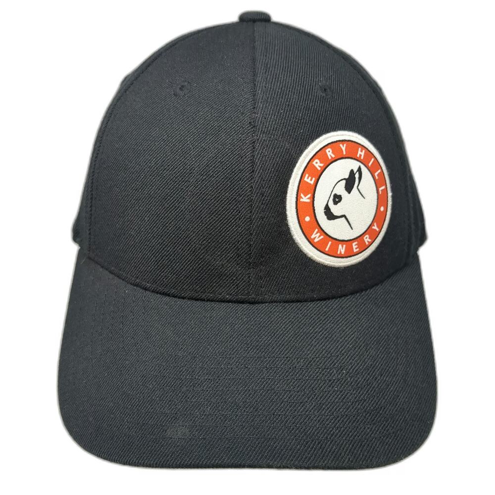 Yupoong Snapback Hat Black One Size Kerry Hill Winery Logo Patch Wool Blend
